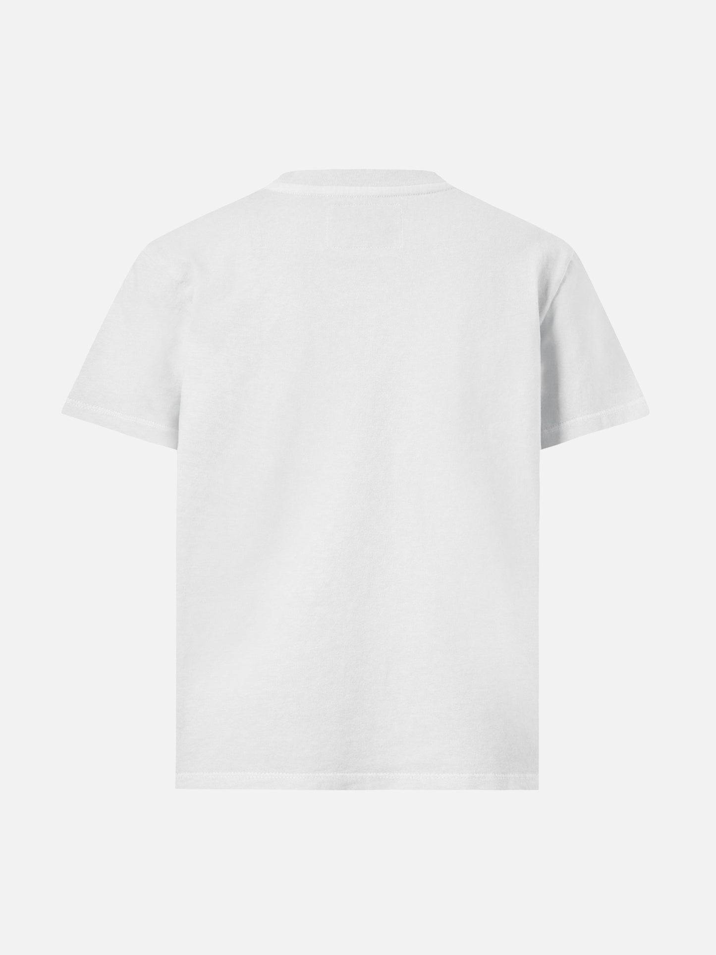 T-shirt Cameron in cotone bianco con ricamo Fotomonello