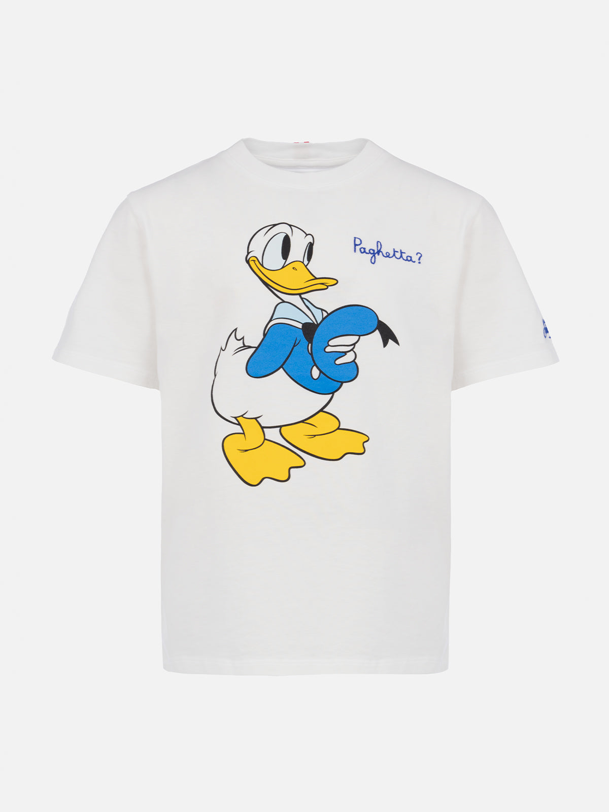 Boy heavy cotton t-shirt Cameron with Donald print and Paghetta embroidery | DISNEY SPECIAL EDITION - MC2 Saint Barth