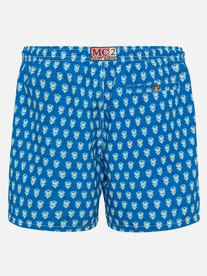 Costume mare lunghezza media Caprese con stampa floreale