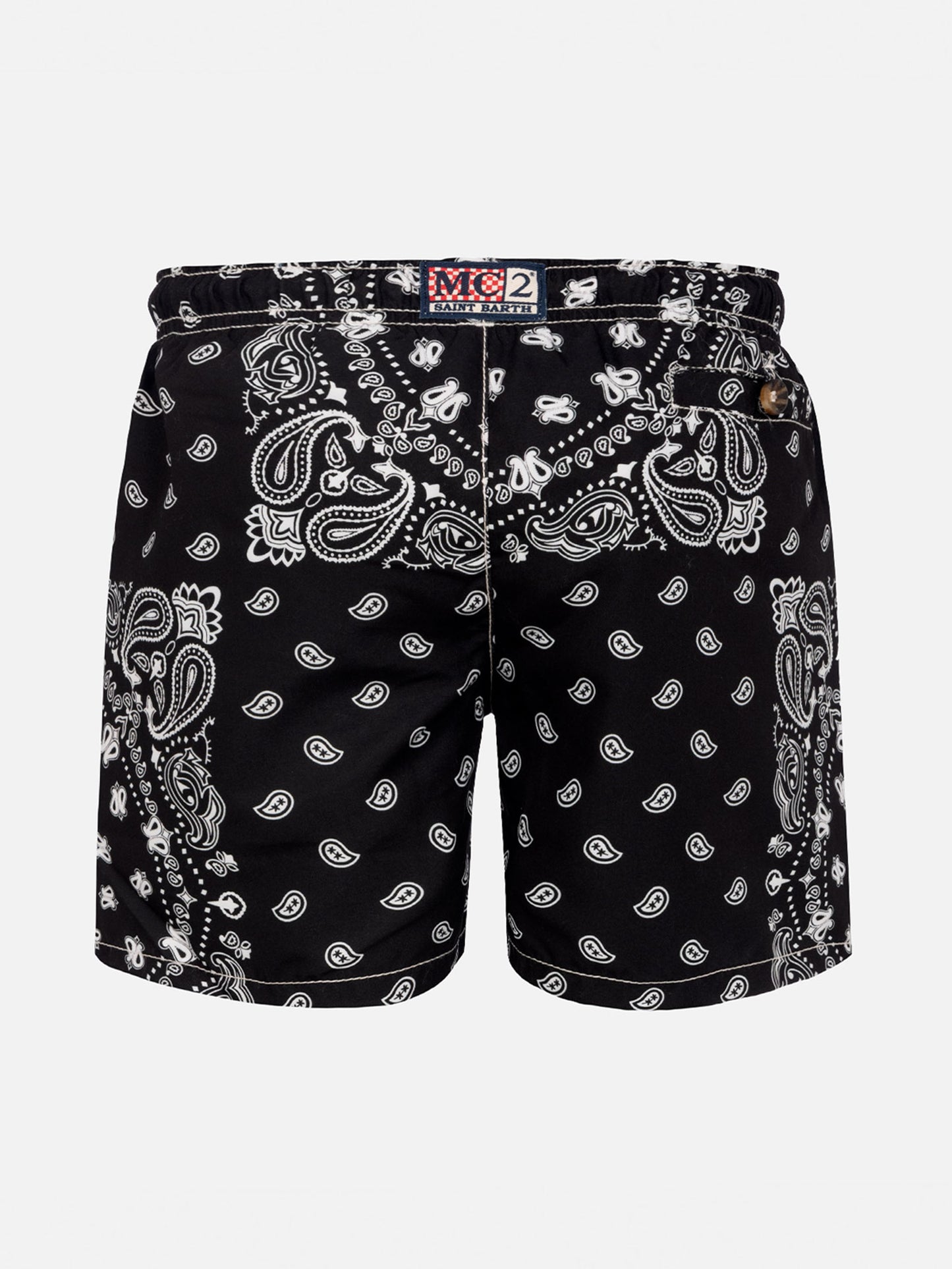 Mid-length swim-shorts Caprese Jr with bandanna print - MC2 Saint Barth