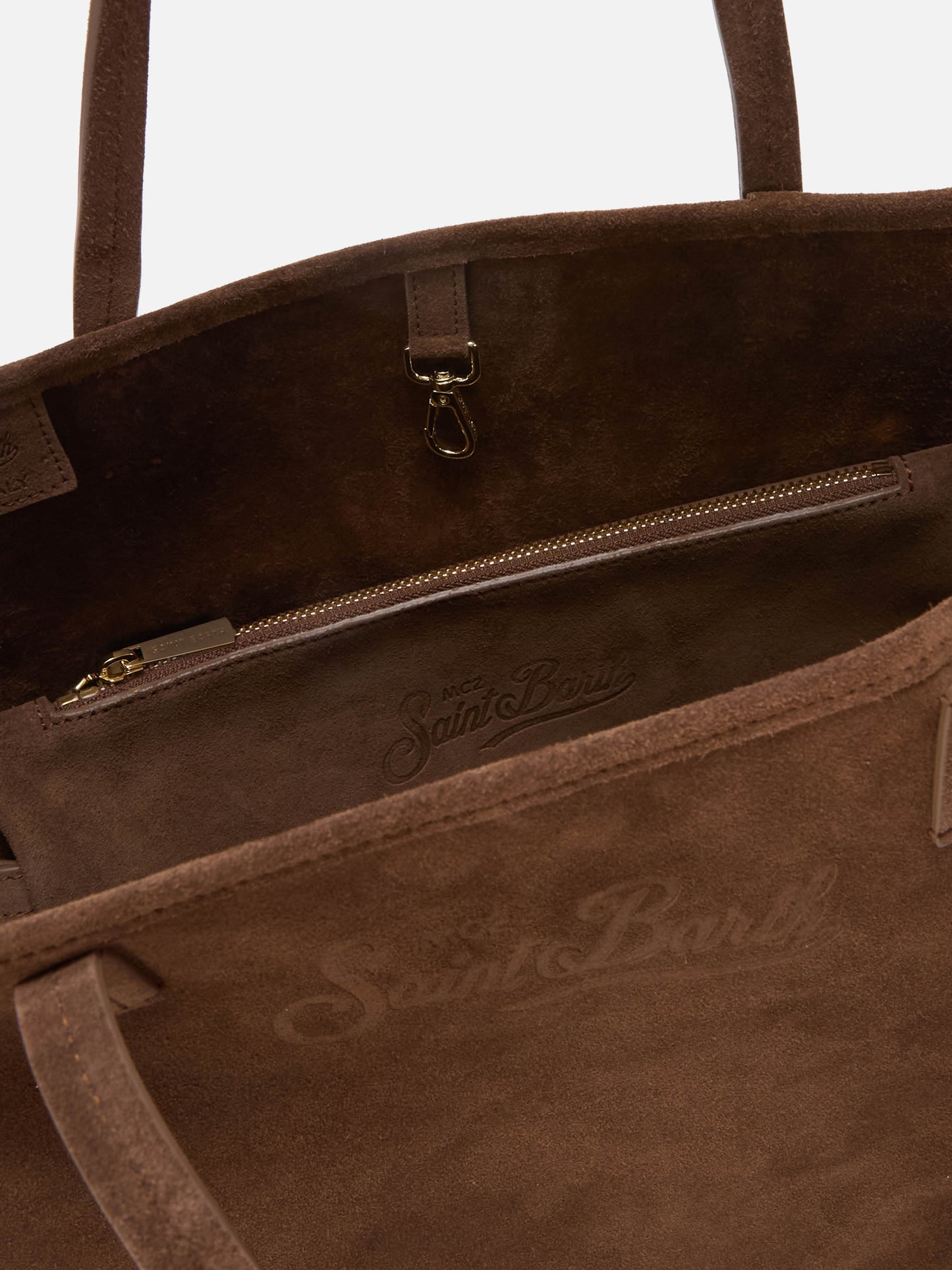 Brown suede City regular bag