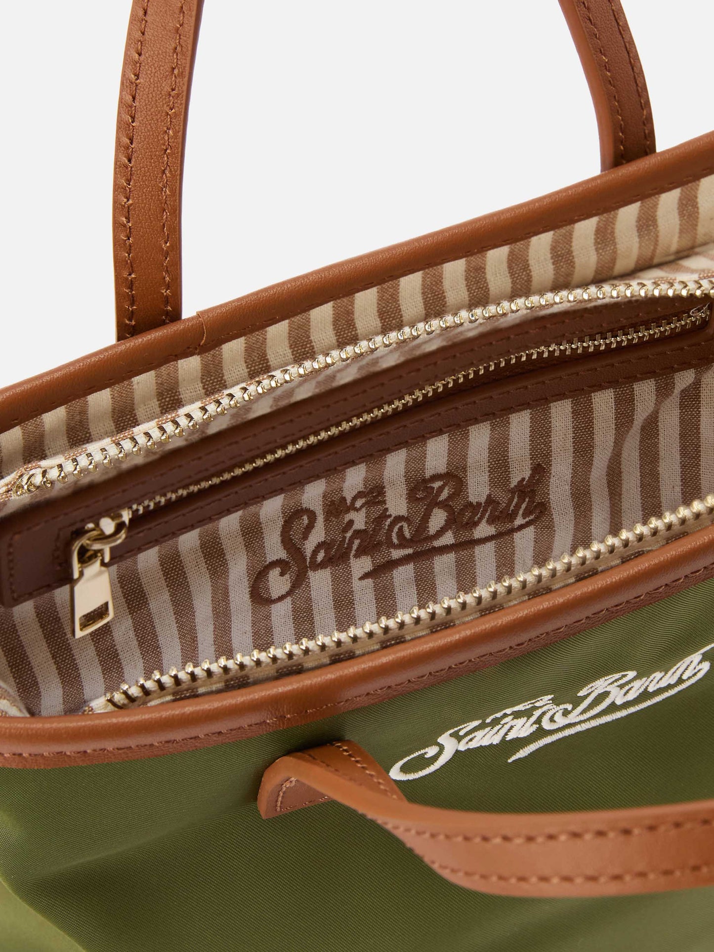 Mini sac City en nylon vert militaire