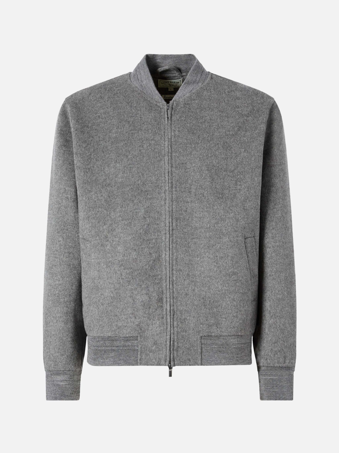 Bomber Camden in lana grigio sfoderato
