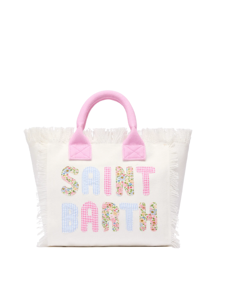 Handtasche Colette aus Baumwollcanvas mit Saint Barth-Logo-Patch