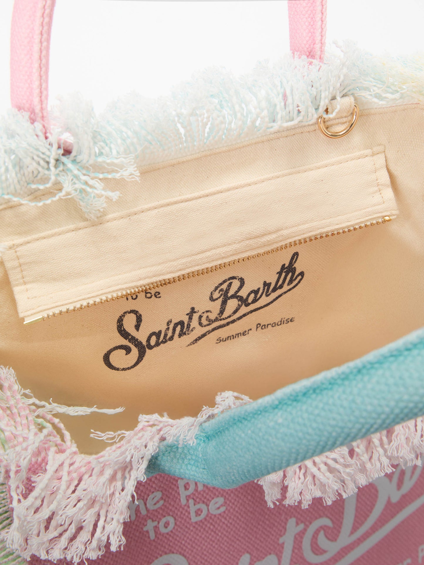 Borsa Colette in canvas multicolor con design color block