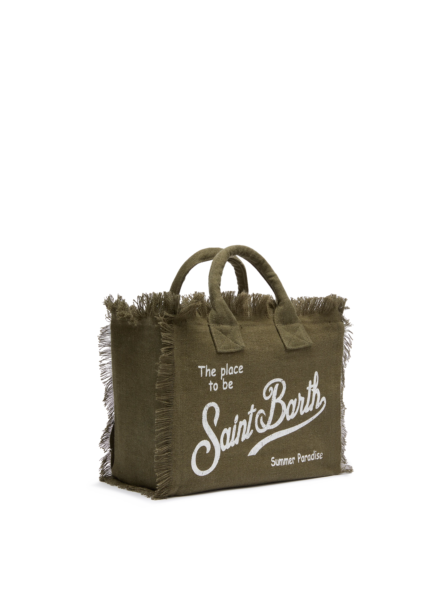 Colette linen military green handbag - MC2 Saint Barth