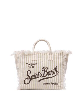 Colette linen handbag with striped print - MC2 Saint Barth