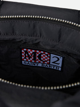 Colette Puffer black handbag with shoulder strap - MC2 Saint Barth