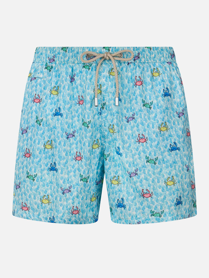 Costume classico elasticizzato Comfort Light con stampa granchi