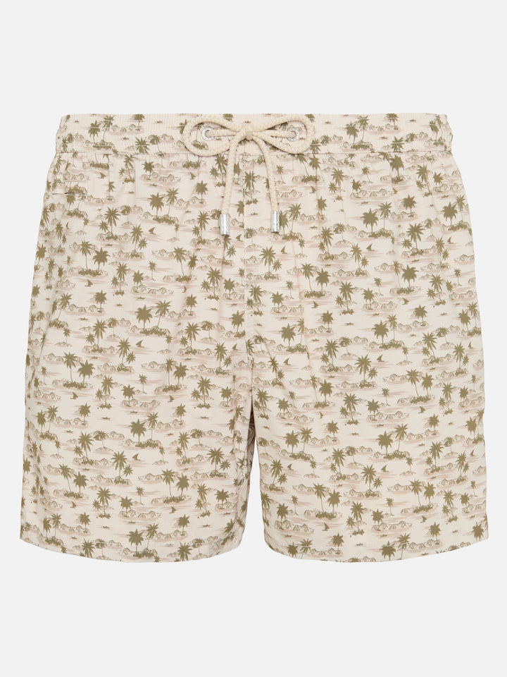 Costume mare Comfort Light con stampa spiaggia