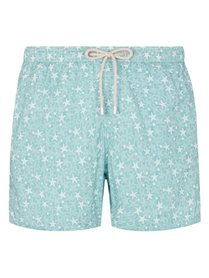 Comfort Light swim shorts with tropical shell print
