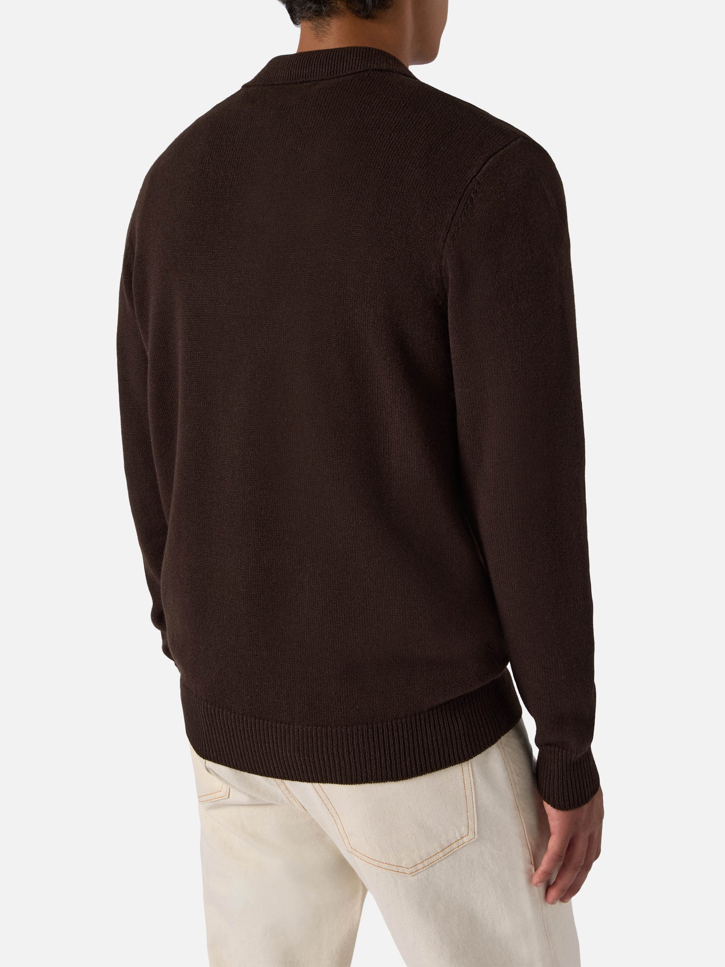 Polo in maglia Covent in lana marrone