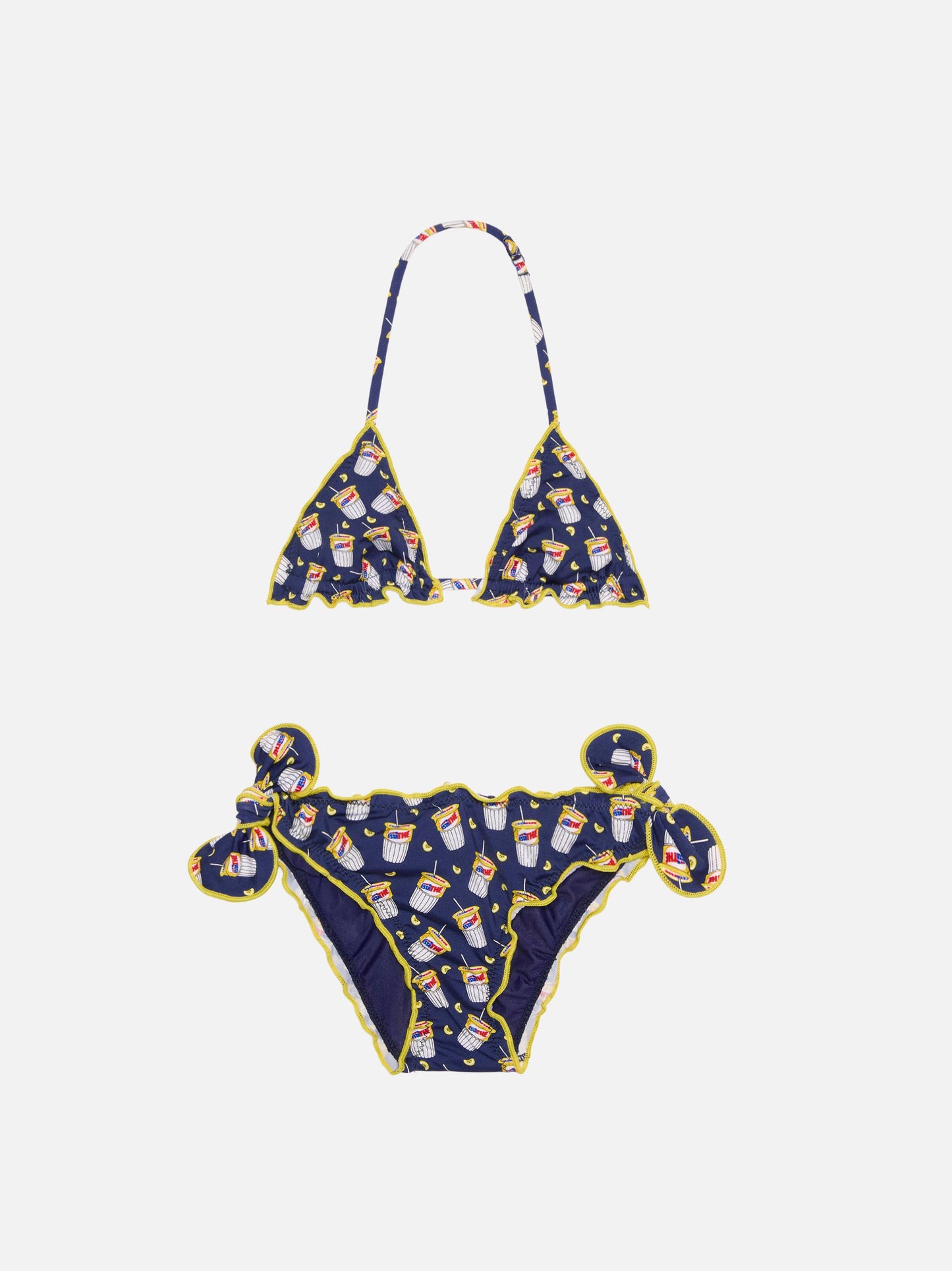 Girl triangle bikini with Estathé print | Estathé® Special Edition