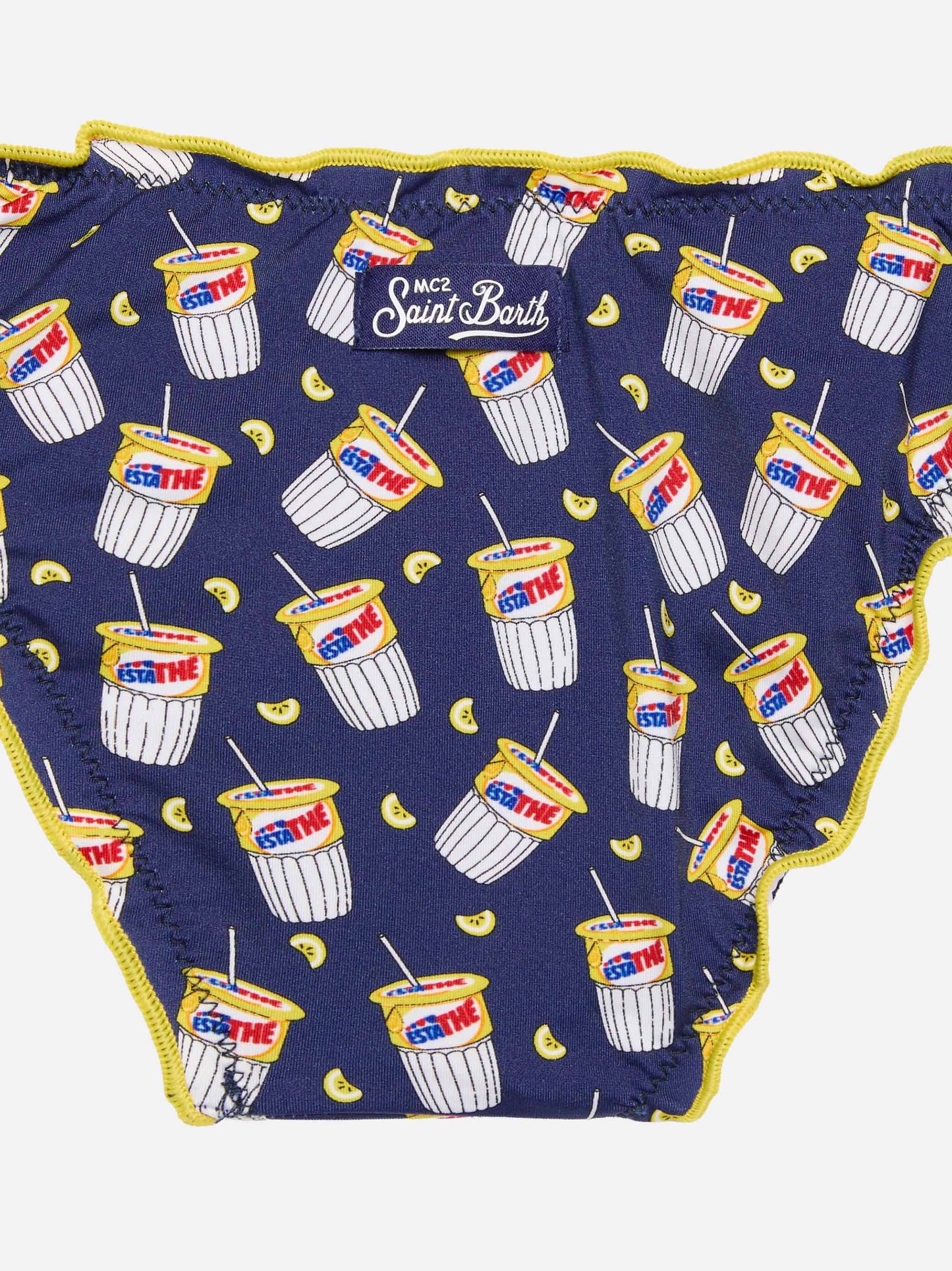 Girl triangle bikini with Estathé print | Estathé® Special Edition