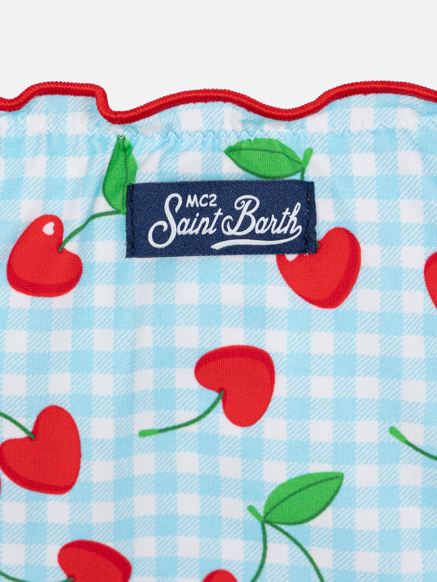 Cris classic triangle bikini with cherry and gingham print - MC2 Saint Barth