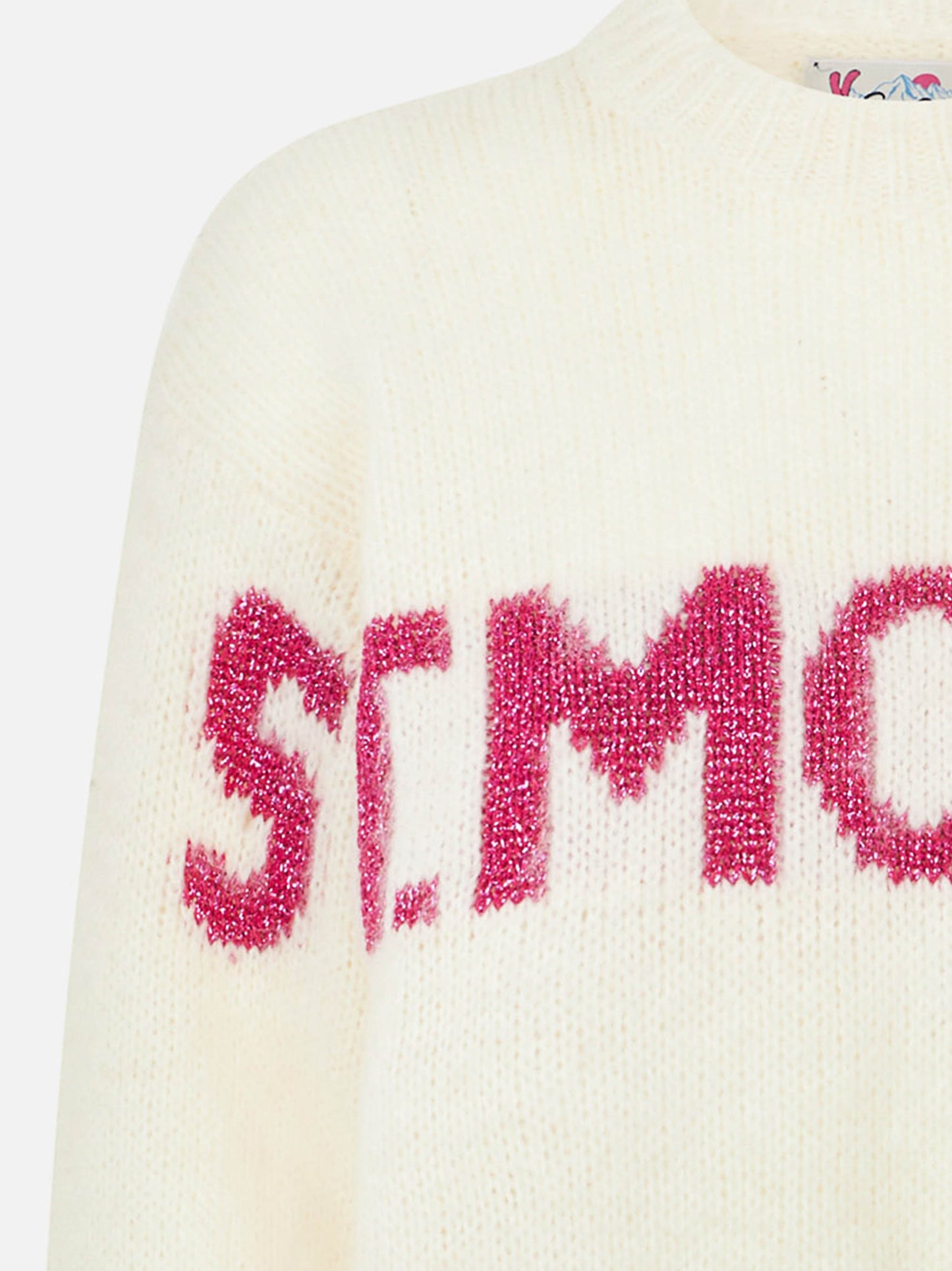 Boxy shape soft sweater Danya Jr with St. Moritz lurex jacquard