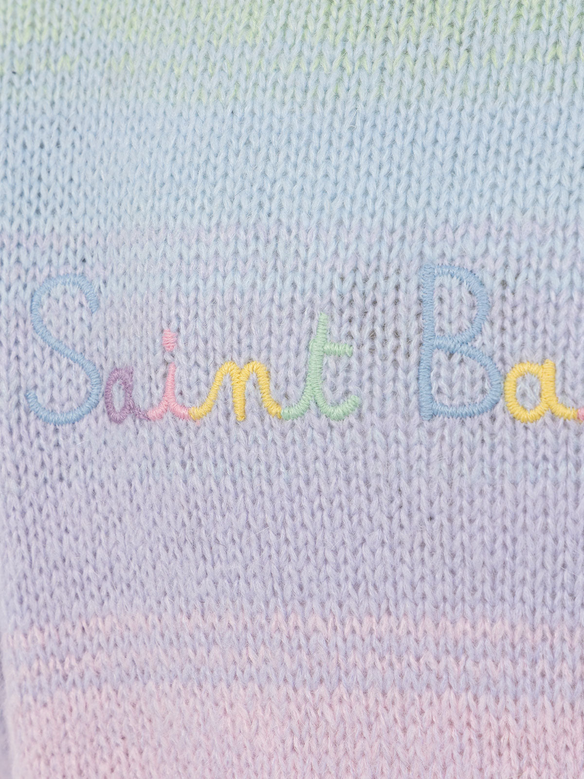 Girl multicolor striped crewneck sweater Danya - MC2 Saint Barth