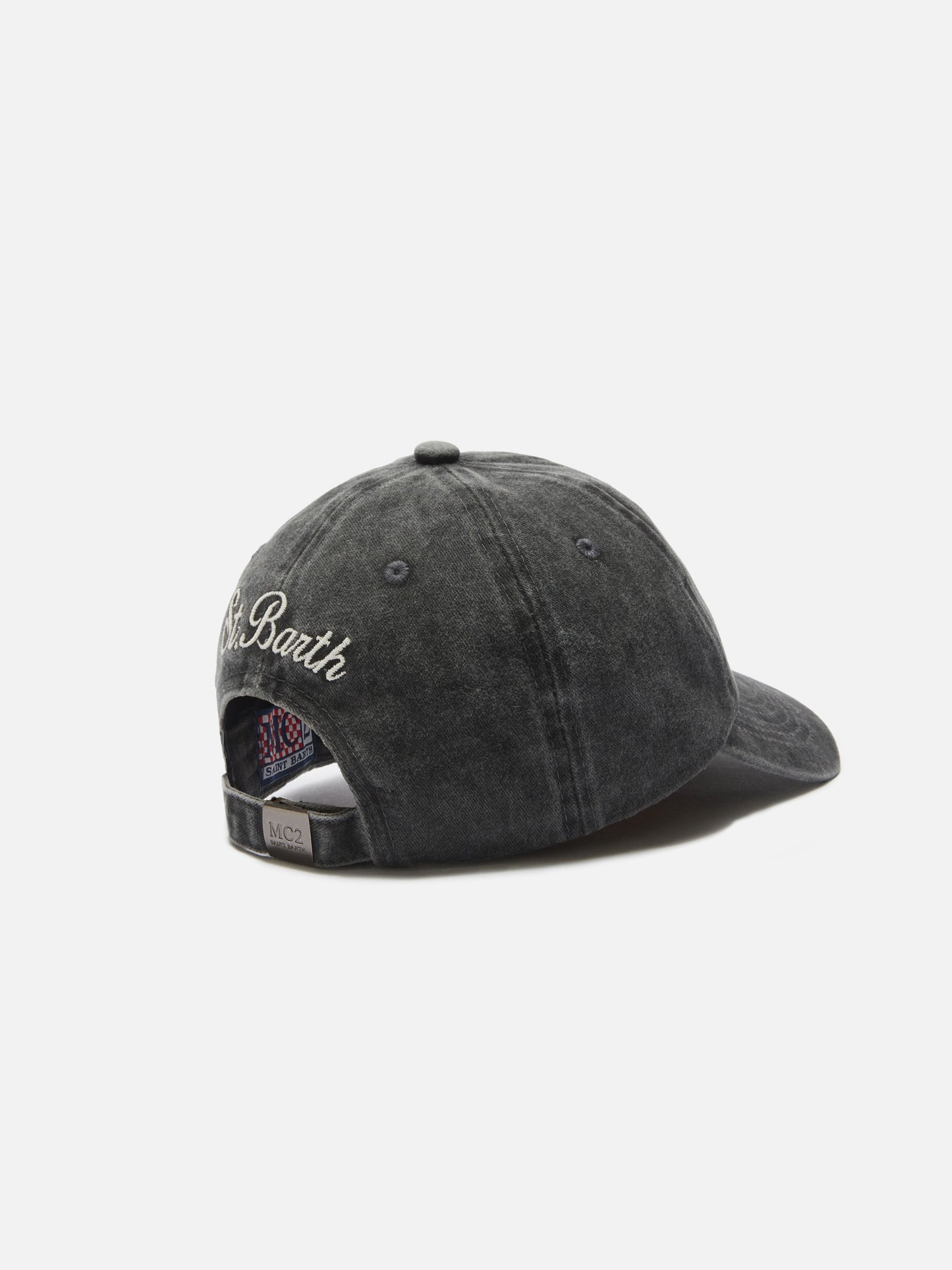 Casquette de baseball Davis en coton noir avec broderie Va tutto al contrario