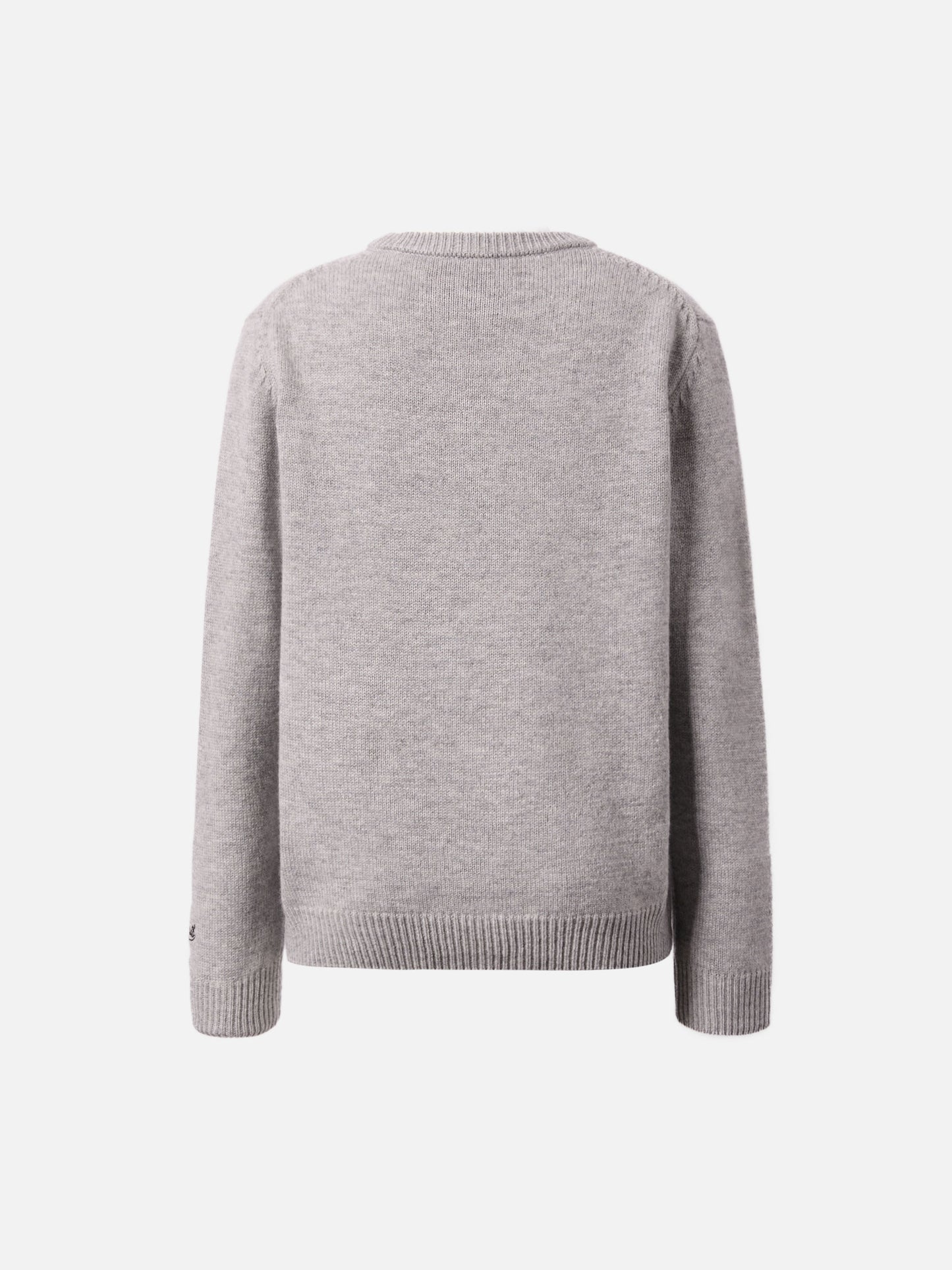 Girocollo Douglas in misto cashmere con stampa Woodstock e ricamo Vado dai Nonni | PEANUTS SPECIAL EDITION