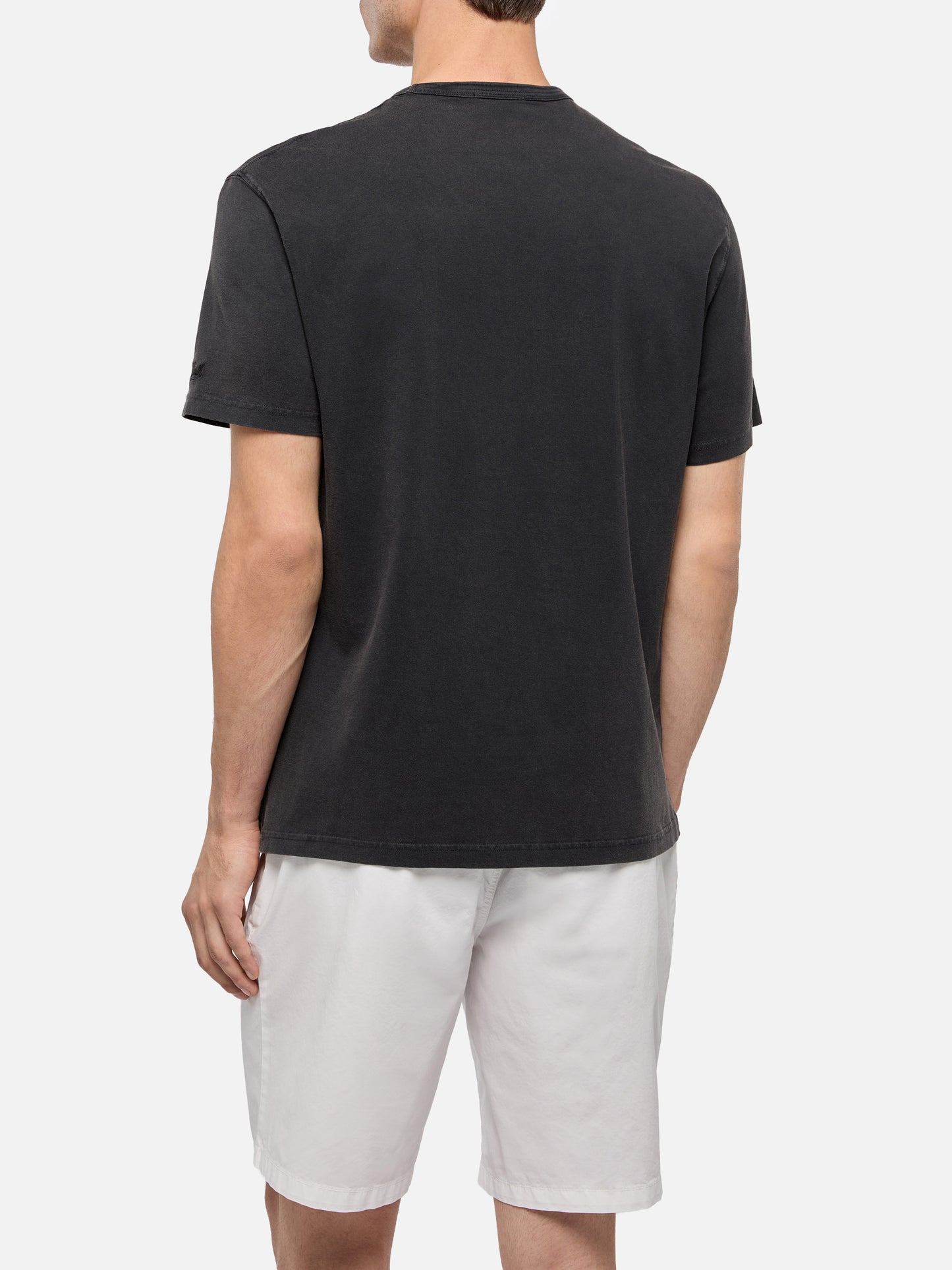 Black organic cotton jersey t-shirt Dover with St. Barth embroidery - MC2 Saint Barth