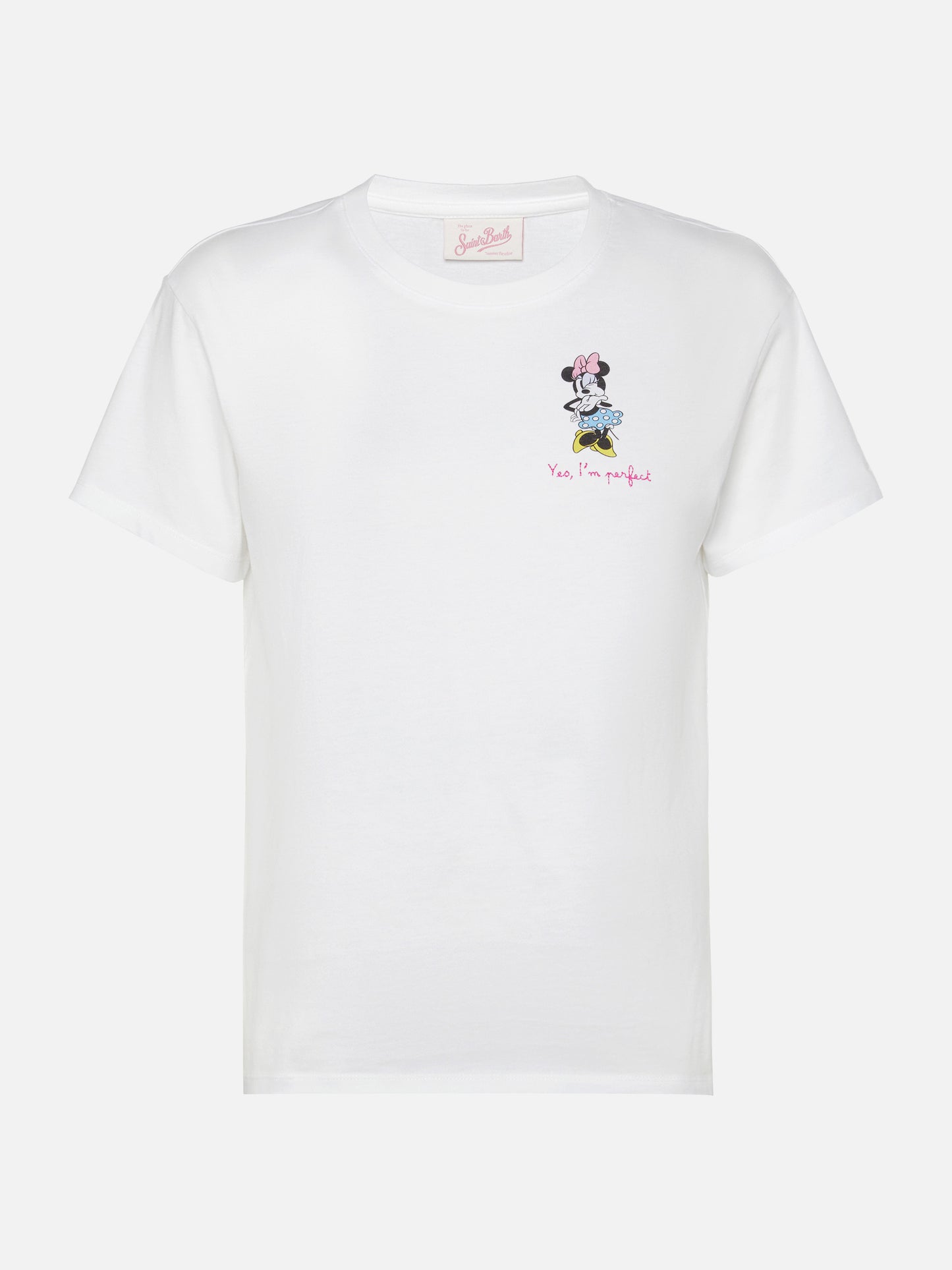 Emilie cotton t-shirt with Minnie Yes, I'm perfect embroidery | DISNEY© SPECIAL EDITION