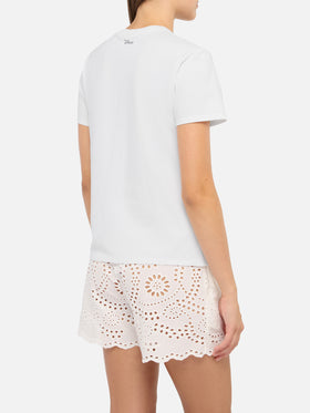 Emilie cotton t-shirt with Minnie Yes, I'm perfect embroidery | DISNEY© SPECIAL EDITION