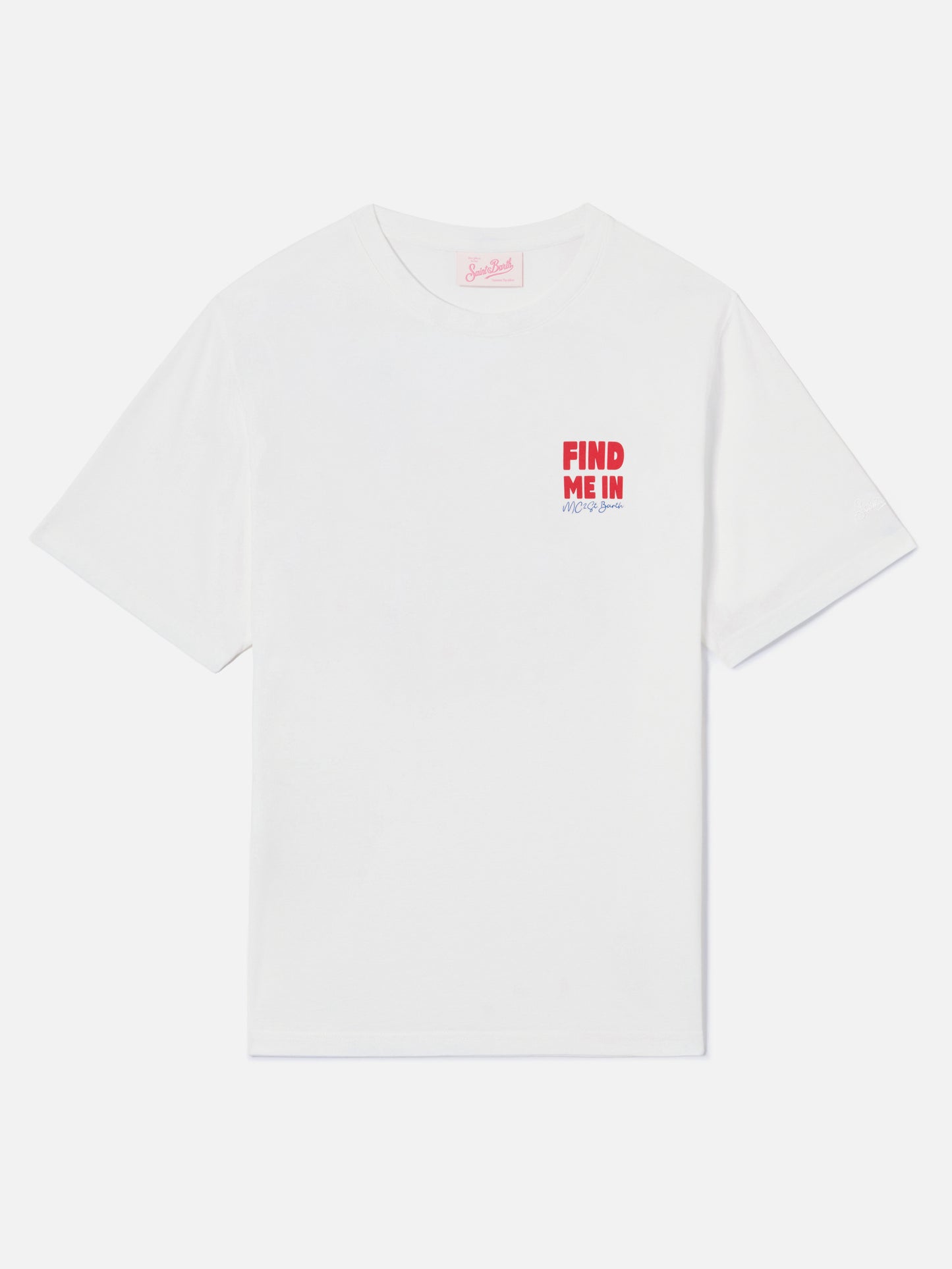 Camiseta Emilie blanca con estampado Find Me in Vacation