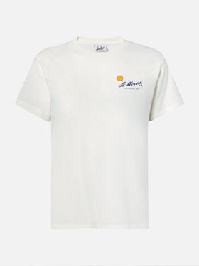 T-shirt Emilie in cotone bianco con stampa St. Moritz | ST. MORITZ TOP OF THE WORLD SPECIAL EDITION