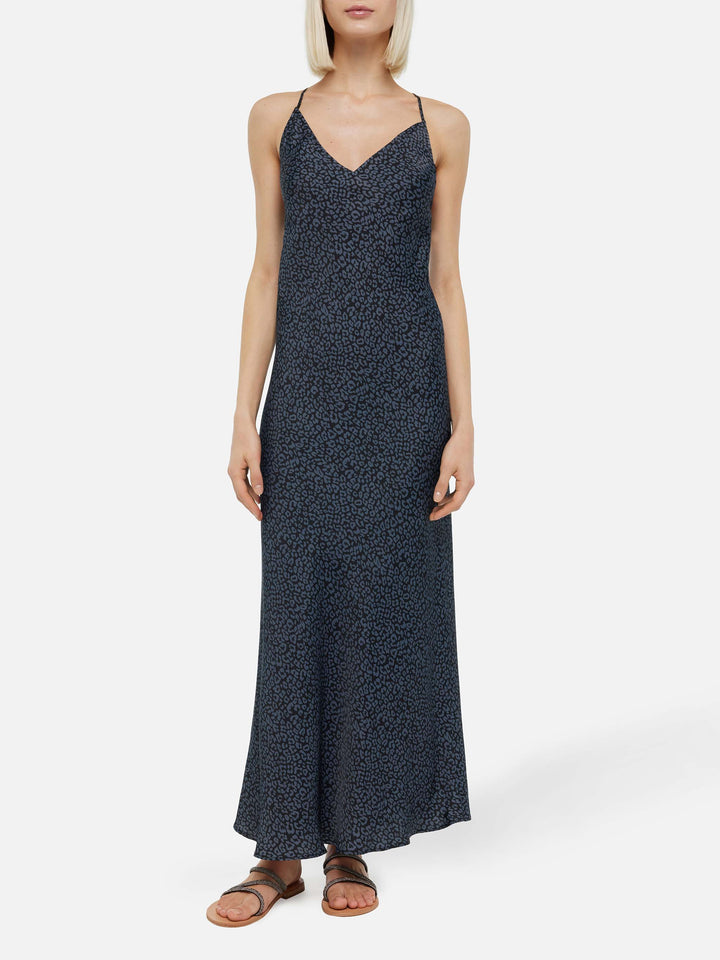 Eydis satin slip dress with animalier print - MC2 Saint Barth