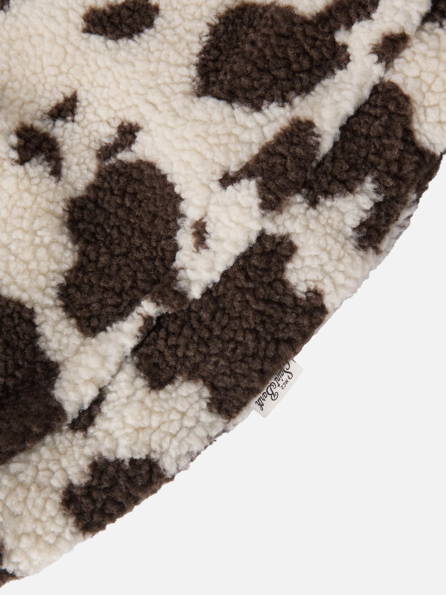 Gefütterter Glace Teddy Schneeanzug mit Teddyfutter, Kuhmuster