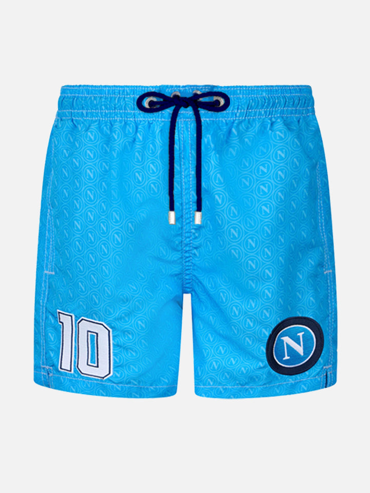 Mid-length Gustavia swim-shorts with Napoli print | SSC NAPOLI SPECIAL EDITION - MC2 Saint Barth