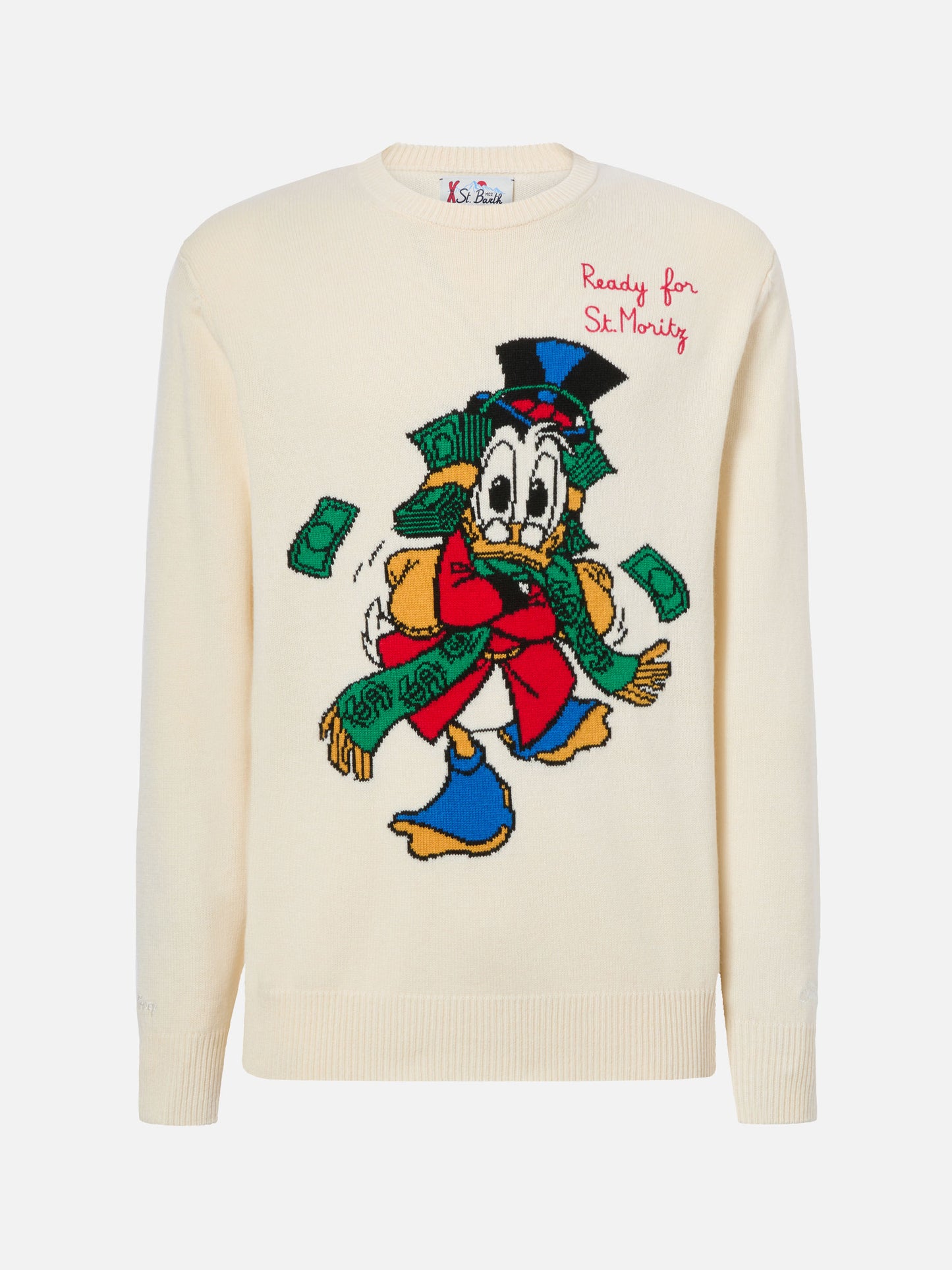 Girocollo Heron bianco con jacquard Zio Paperone | DISNEY SPECIAL EDITION
