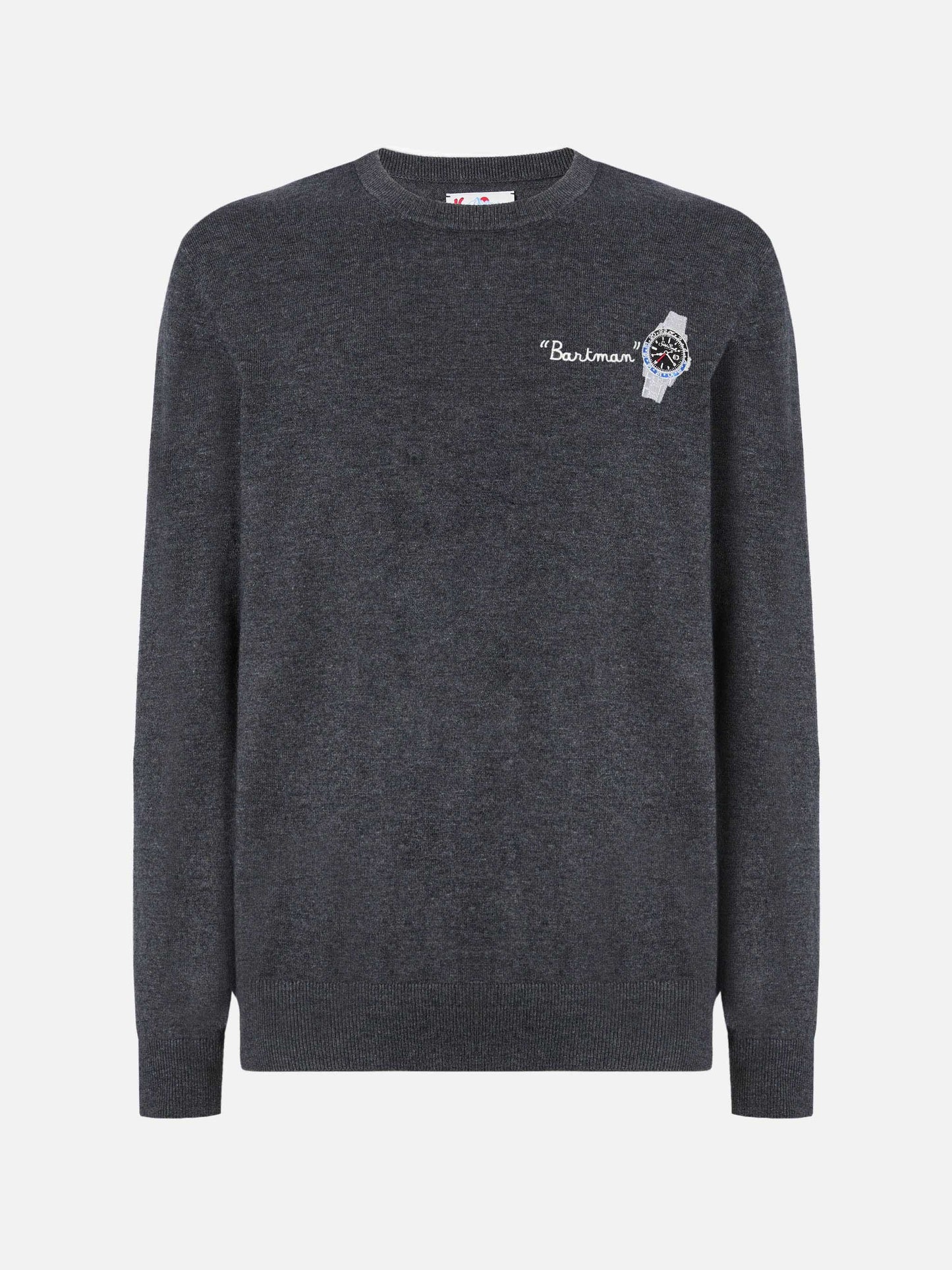 Crewneck sweater Heron Light with Bartman embroidery