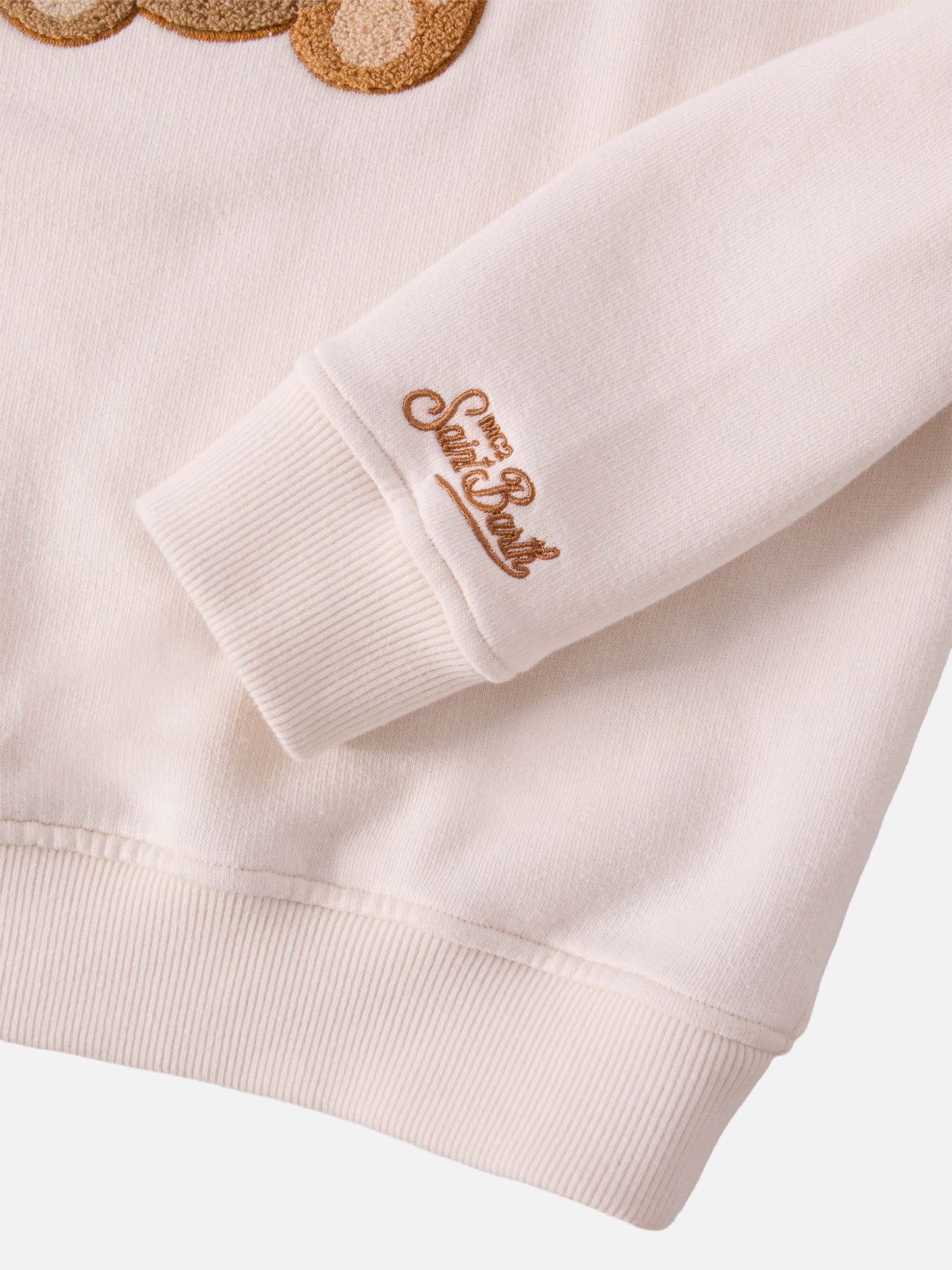 Felpa girocollo Hutton con patch orsetto Trudi in spugna| TRUDI SPECIAL EDITION