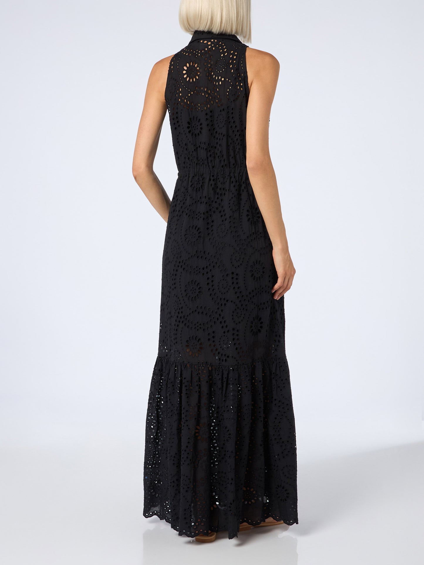 Woman black Sangallo lace halterneck dress - MC2 Saint Barth