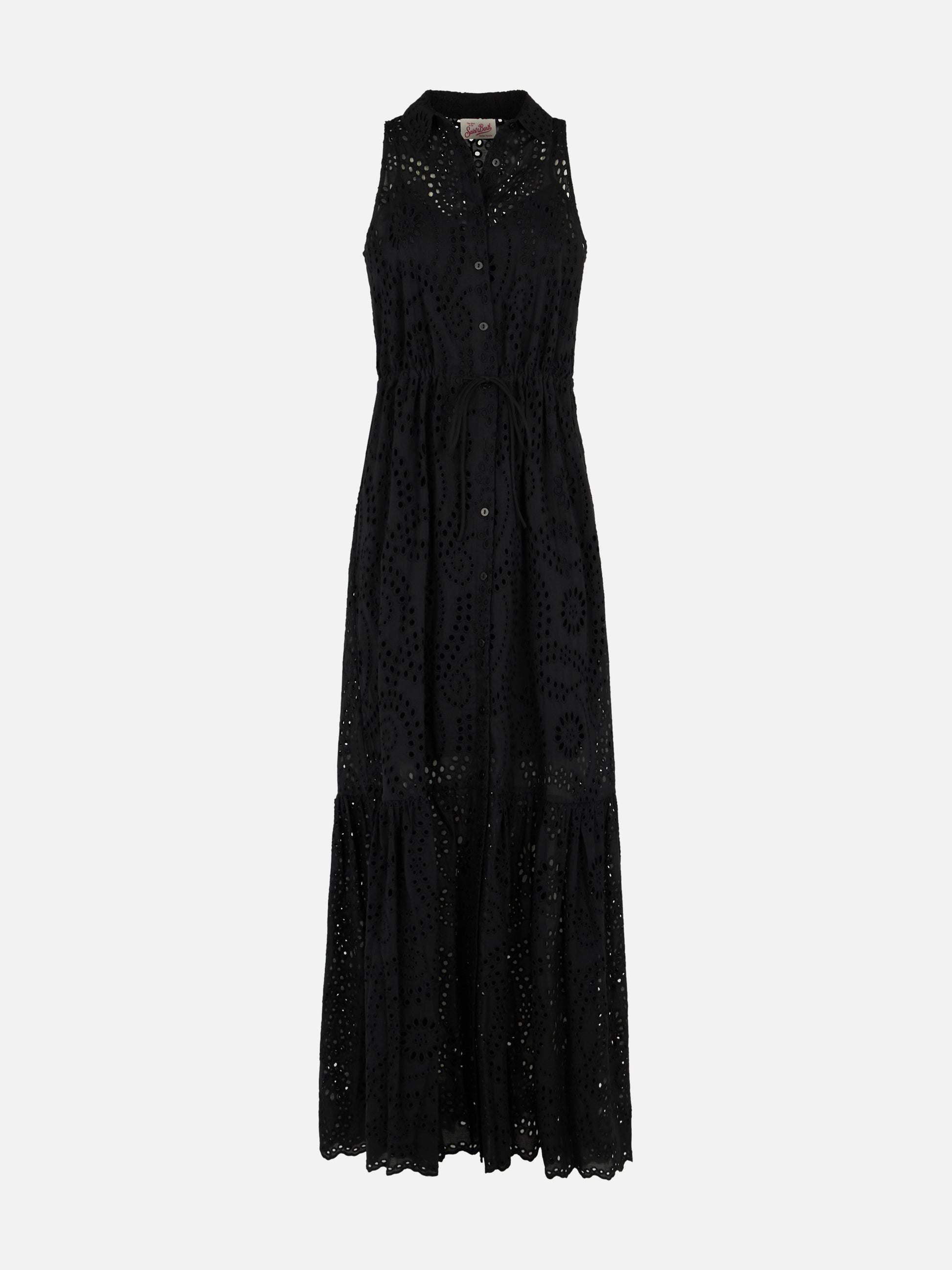 Woman black Sangallo lace halterneck dress - MC2 Saint Barth
