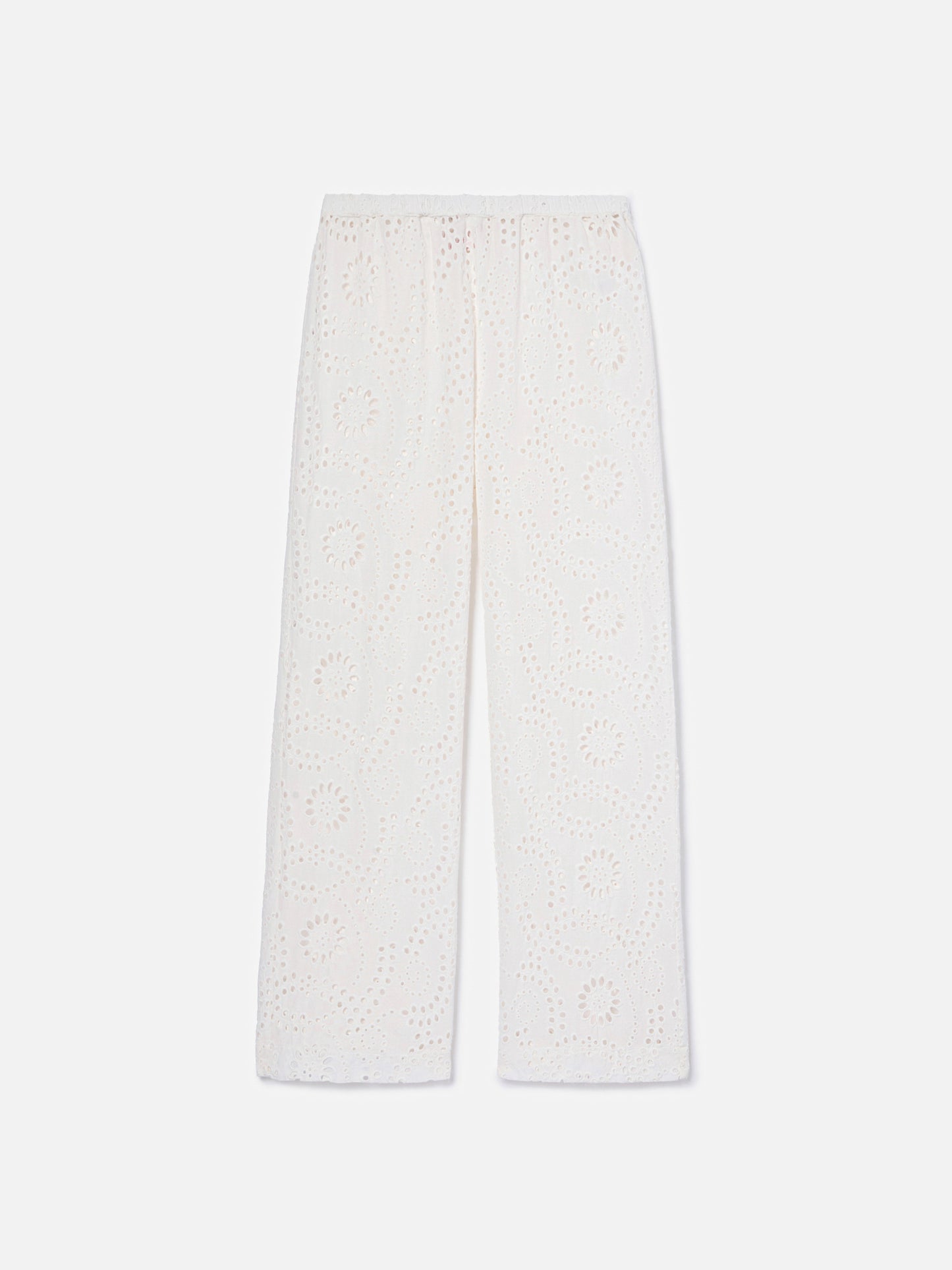 Pantalones White Inez en broderie anglaise