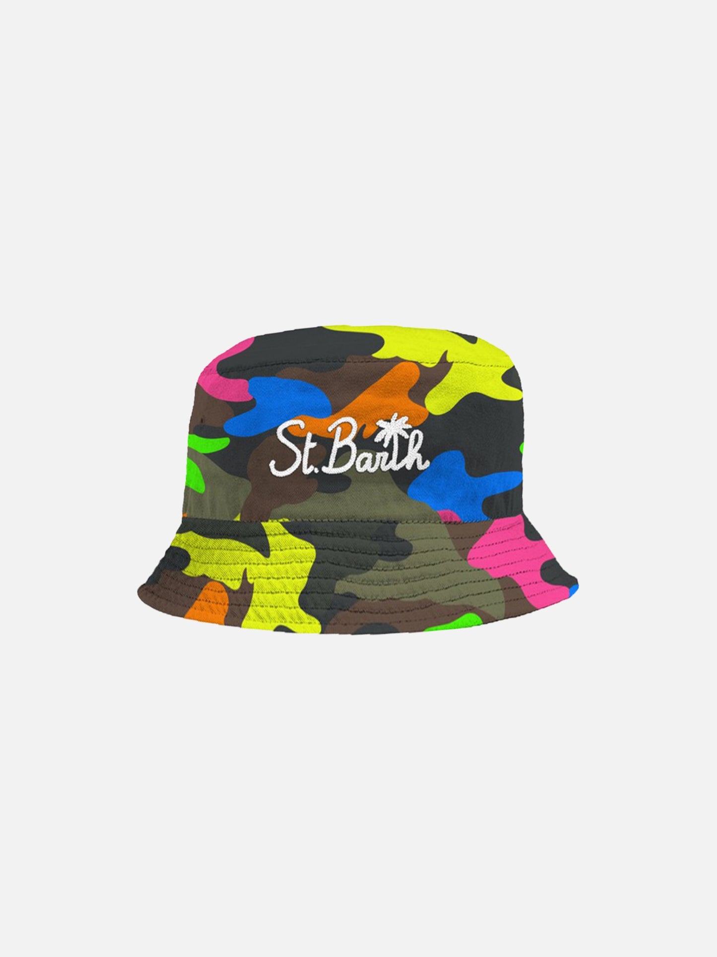 Multicolor fluo bucket hat