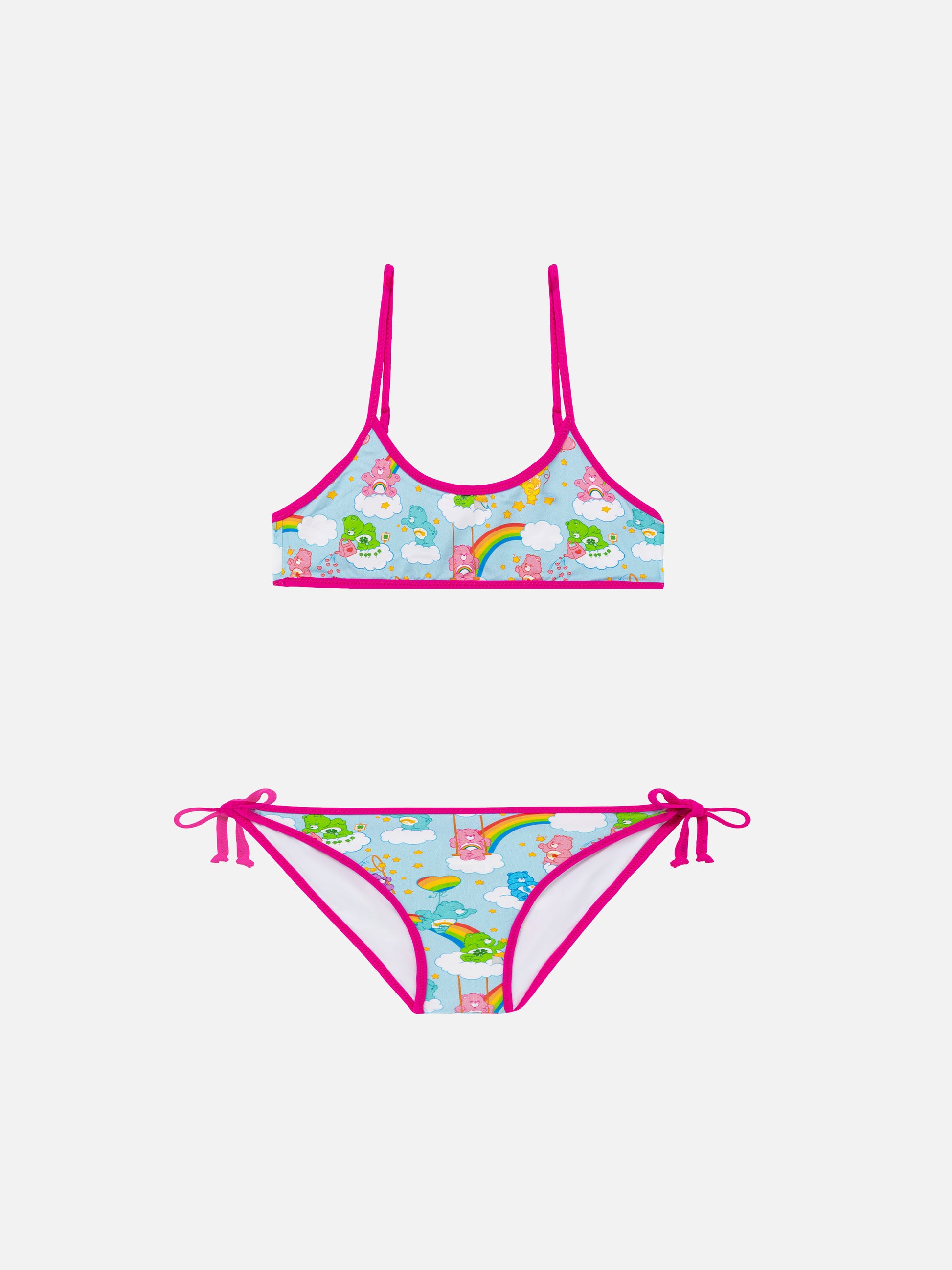 Girl bralette bikini with bears and rainbows | CARE BEARS SPECIAL EDITION - MC2 Saint Barth