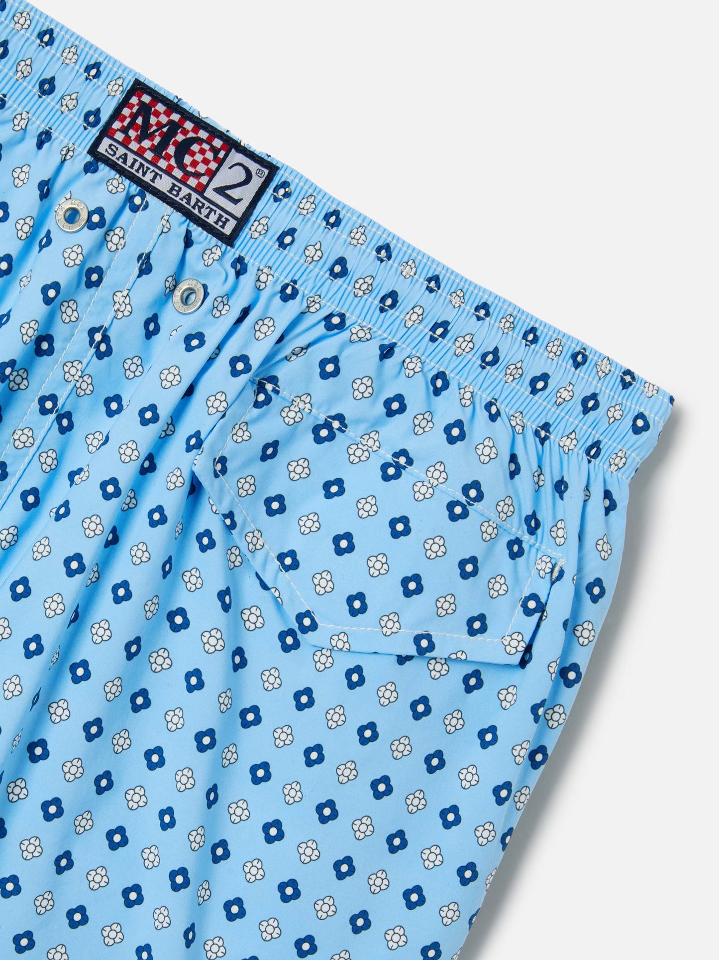 Jean Lighting Stretch swim shorts with all-over geometric floral print