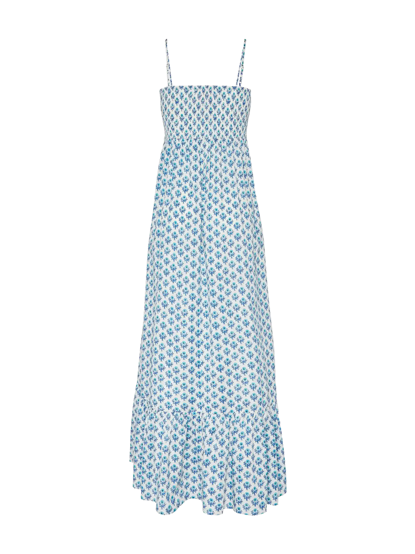Jemma cotton dress with smocked embroidered bodice - MC2 Saint Barth