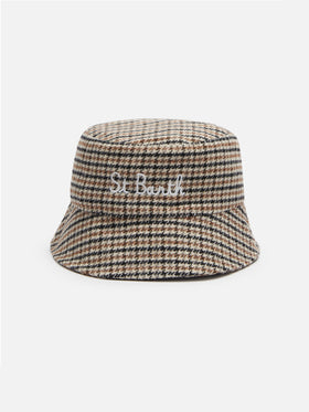 Bucket hat Jude with pied de poule print - MC2 Saint Barth