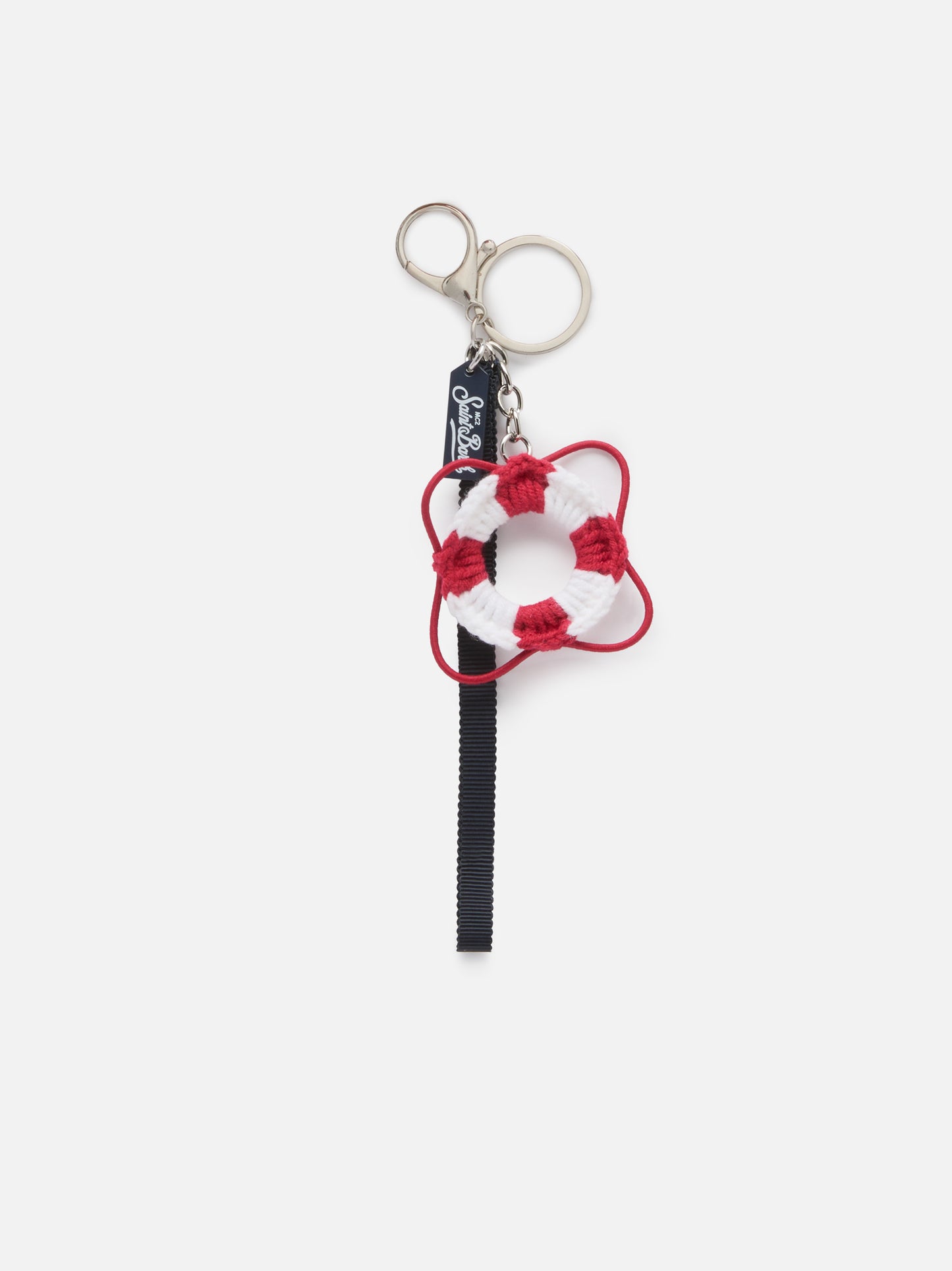 Keyring with lifesaver crochet charm