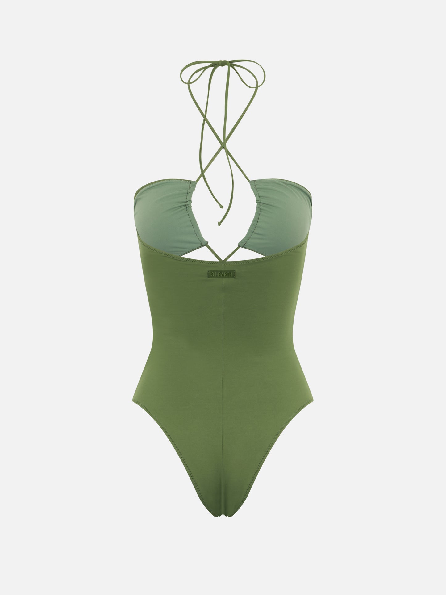 Military green cutout one piece swimsuit Kinsley - MC2 Saint Barth