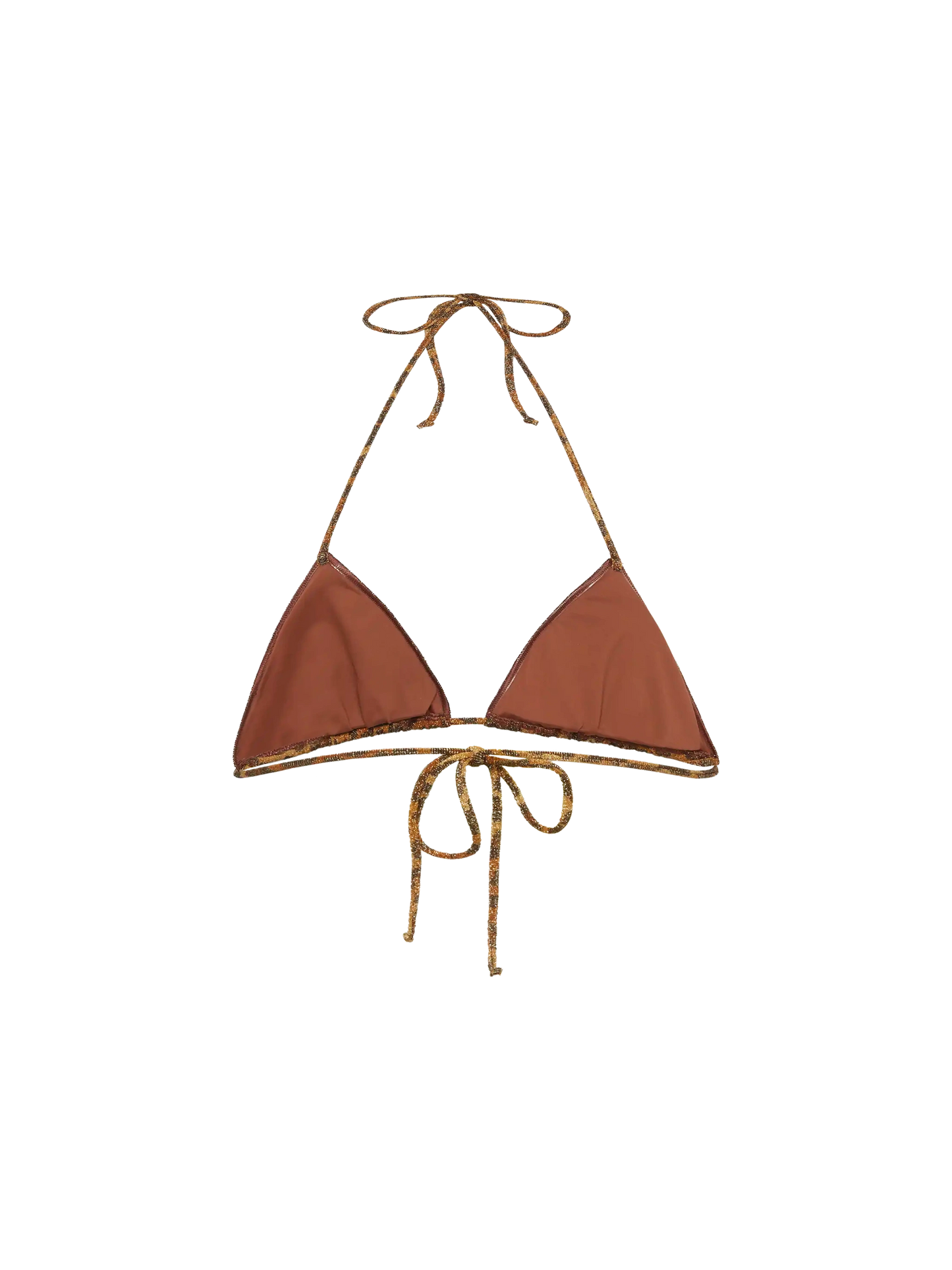 Leah lurex triangle top with animalier print - MC2 Saint Barth