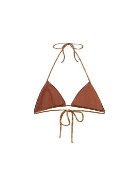 Leah lurex triangle top with animalier print - MC2 Saint Barth