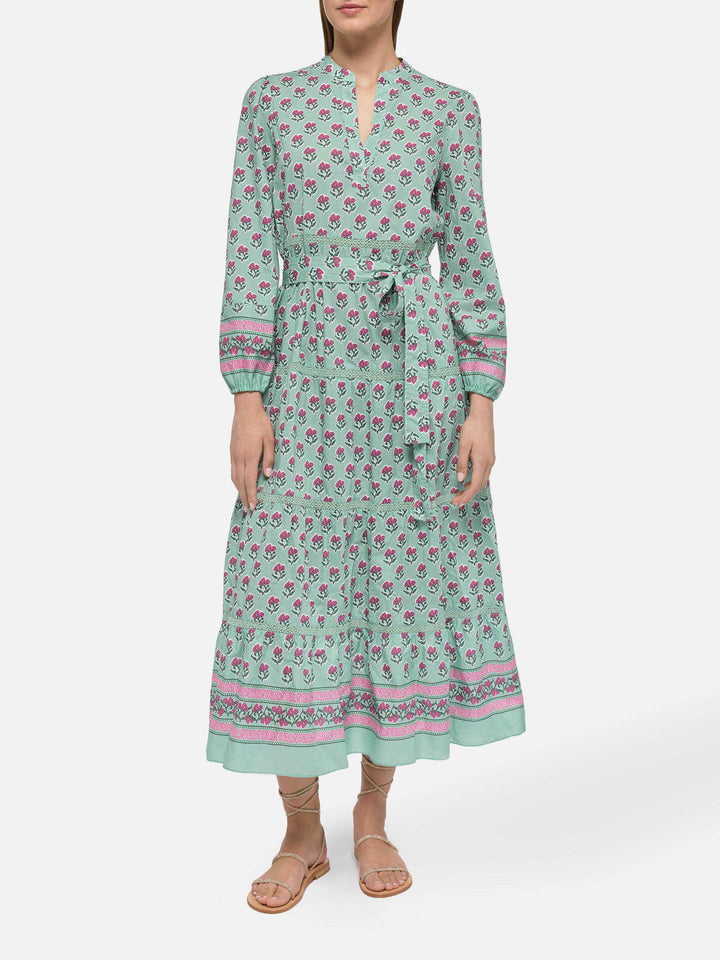 Abito maxi in cotone con stampa floreale Leyde