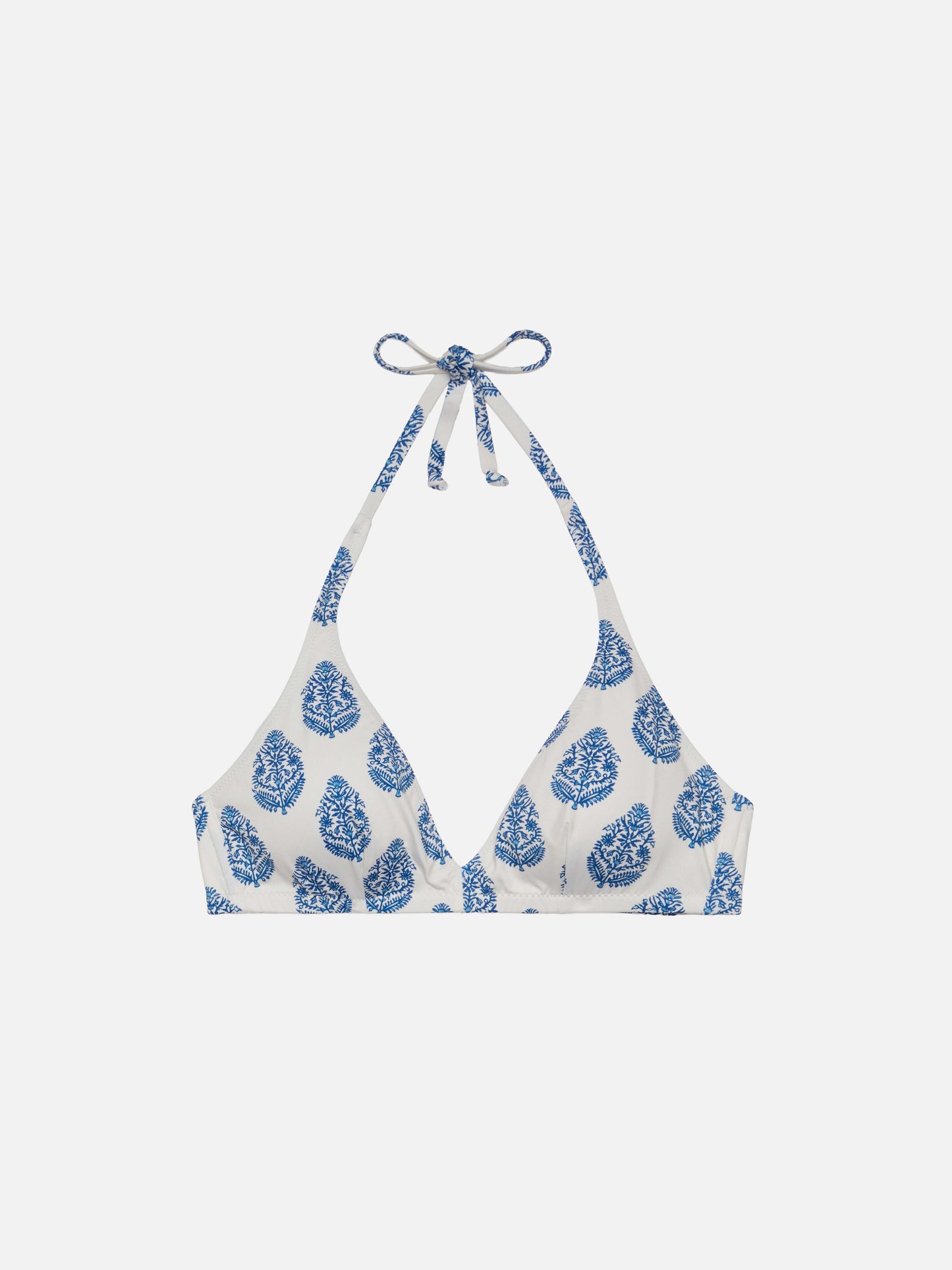 Gaia triangle bralette top with paisley print