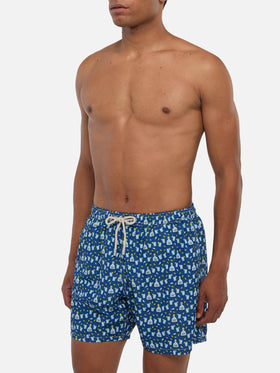 Herren-Badeshorts aus leichtem Stoff mit Tequila-Aufdruck