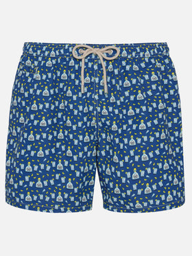 Herren-Badeshorts aus leichtem Stoff mit Tequila-Aufdruck